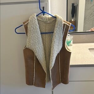 Brown Sherpa-Lined Vest